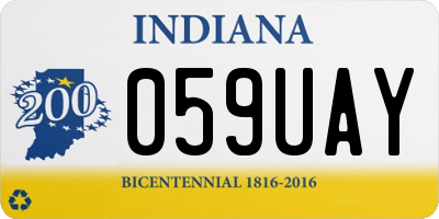 IN license plate 059UAY