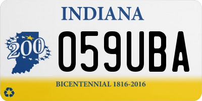 IN license plate 059UBA