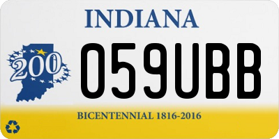IN license plate 059UBB