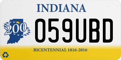 IN license plate 059UBD