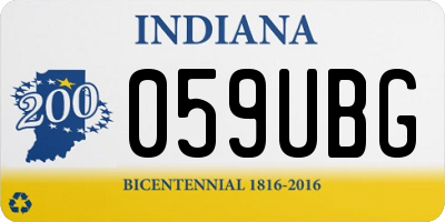IN license plate 059UBG