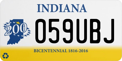 IN license plate 059UBJ