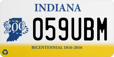 IN license plate 059UBM