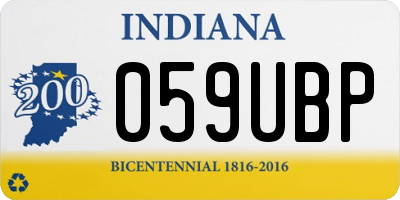 IN license plate 059UBP