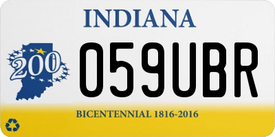 IN license plate 059UBR