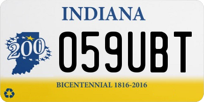 IN license plate 059UBT