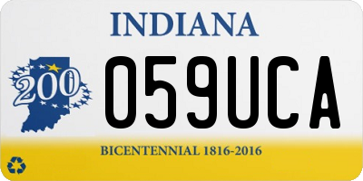 IN license plate 059UCA