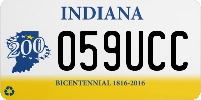 IN license plate 059UCC