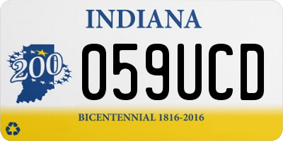 IN license plate 059UCD