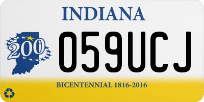 IN license plate 059UCJ