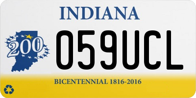 IN license plate 059UCL