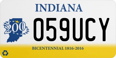 IN license plate 059UCY