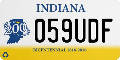 IN license plate 059UDF