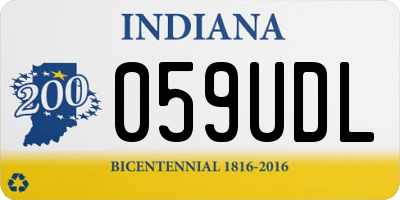 IN license plate 059UDL