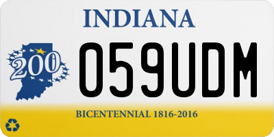 IN license plate 059UDM