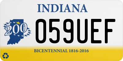 IN license plate 059UEF
