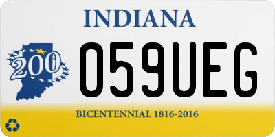 IN license plate 059UEG