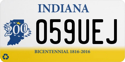 IN license plate 059UEJ