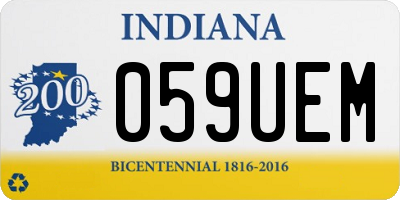 IN license plate 059UEM
