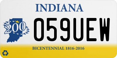 IN license plate 059UEW
