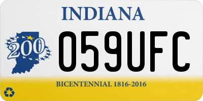 IN license plate 059UFC