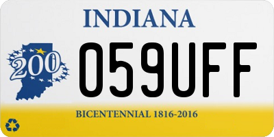 IN license plate 059UFF