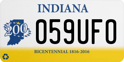 IN license plate 059UFO