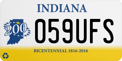 IN license plate 059UFS