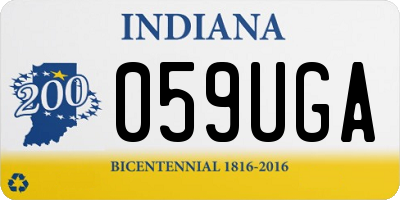 IN license plate 059UGA