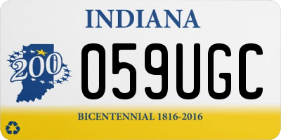IN license plate 059UGC