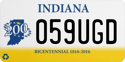 IN license plate 059UGD