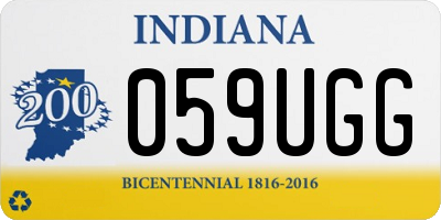 IN license plate 059UGG