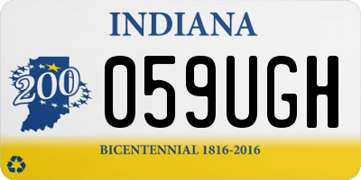 IN license plate 059UGH