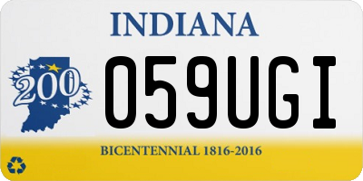 IN license plate 059UGI