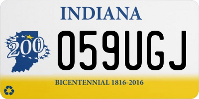 IN license plate 059UGJ