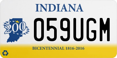 IN license plate 059UGM