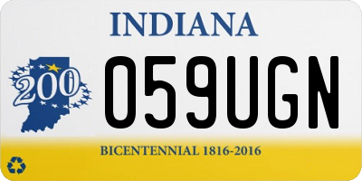 IN license plate 059UGN