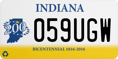 IN license plate 059UGW