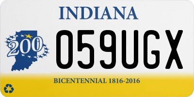 IN license plate 059UGX