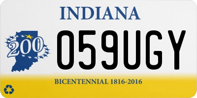 IN license plate 059UGY