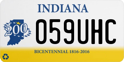 IN license plate 059UHC
