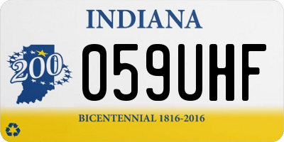 IN license plate 059UHF