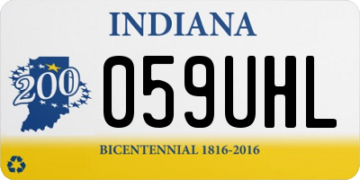 IN license plate 059UHL