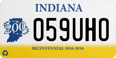 IN license plate 059UHO