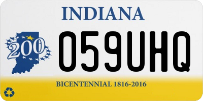 IN license plate 059UHQ
