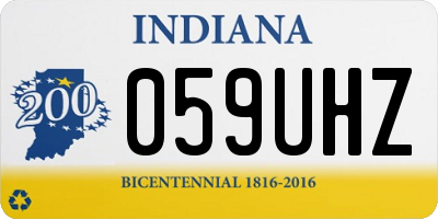 IN license plate 059UHZ