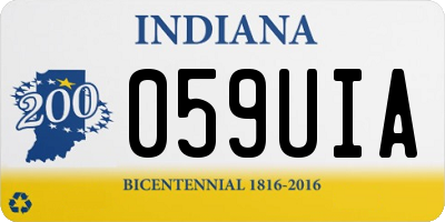 IN license plate 059UIA