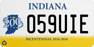 IN license plate 059UIE