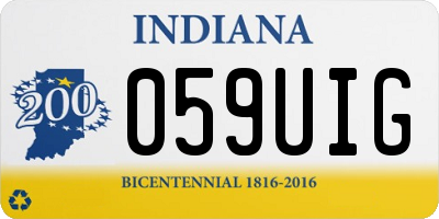 IN license plate 059UIG