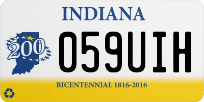 IN license plate 059UIH